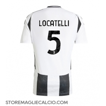 Juventus Manuel Locatelli #5 Maglia Gara Casa Repliche 2024-25